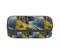 SDFHU Ireland Outdoors Trousse à crayons multifonctionnelle Motif comté de Clare The Cliffs Sac de rangement Fournitures Articles cosmétiques Adultes