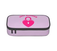 SDFHU Just Married Trousse à crayons multifonctionnelle avec impression pour fournitures cosmétiques pour adultes