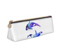 SDFHU Orca Killer Whale Trousse légère et spacieuse avec fermeture éclair triangulaire pour outils d'écriture, blanc, Taille unique