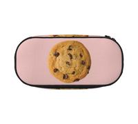 SDFHU Trousse à crayons avec impression de biscuits au chocolat, fournitures de bureau, accessoire unisexe adapté à toutes les occasions, noir, taille unique, mignon, Noir , Taille unique, Mignon