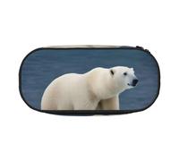 SDFHU Trousse à crayons avec imprimé ours polaire - Fournitures de bureau - Unisexe - Accessoire adapté à toutes les occasions - Noir - Taille unique, Noir , Taille unique, Mignon