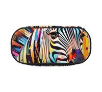 SDFHU Trousse à crayons avec imprimé zèbre animal abstrait - Fournitures de bureau - Unisexe - Accessoire adapté à toutes les occasions - Noir - Taille unique, Noir , Taille unique, Mignon