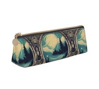 SDFHU Trousse à crayons légère et spacieuse avec fermeture éclair en forme de triangle avec inscription « Not All Who Wander Are Lost », blanc, Taille unique