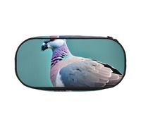 SDFHU Trousse à crayons motif pigeon 4 imprimés - Fournitures de bureau - Unisexe - Accessoire adapté à toutes les occasions - Noir - Taille unique, Noir , Taille unique, Mignon