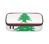 SDFHU Trousse à crayons multifonction avec drapeau du Liban - Sac de rangement pour fournitures et articles cosmétiques pour adultes