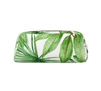 SDFHU Trousse à crayons multifonction avec fermeture éclair pour adultes Motif feuilles de bananier tropical