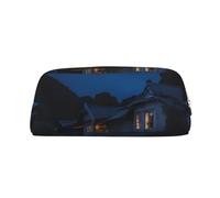SDFHU Trousse à crayons multifonction avec fermeture éclair pour adultes Motif pleine lune dans la nuit
