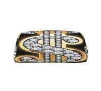 SDFHU Trousse à crayons polyvalente avec fermeture éclair pour adultes - Motif dollar doré