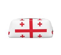 SDFHU Trousse multifonction avec fermeture éclair pour adultes Motif drapeau de Géorgie