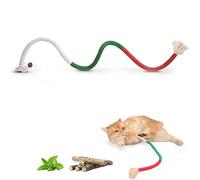 SDFLKAE Bâtonnets d'herbe à chat, jouets pour chat, corde à mâcher, jouet interactif à mâcher pour chat, soins dentaires et lutte contre la mauvaise haleine