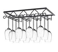 SDFSD Porte-Verres Suspendu, Support à Verre à Vin, Supports à Verres, Support de Verre à vin en Métal Durable, avec 4 vis, pour Utilisé dans Le Bar, Armoire à Vin, Cuisine(4 Slots)