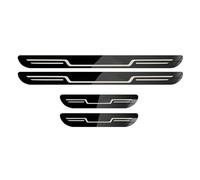 SDFSDEPIE 4 Pièces Porte Voiture Bande de Seuil pour Fiat Panda 2e 3 Serie, Portière Pédales Protecteur Barre Plinthes, Accessoire Voiture,Black Mirror