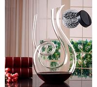 SDFSX Carafe à Vin Soufflée à la Main - Verre en Cristal Sans Plomb, Aérateur Classique 1500 ml, Accessoires et Cadeaux
