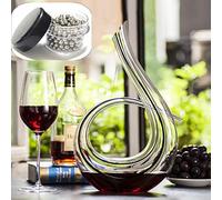 SDFSX Carafe à Vin, Verre En Cristal Sans Plomb Soufflé à La Main, Aérateur De Vin Classique De 1,2 L à 6 Formes, Carafe à Vin Rouge, Accessoires De Vin, Cadeaux De Vin