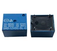 SDFUBO Relais de puissance 12 V CC à 5 broches, type PCB, SRD-12VDC-SL-C T73-12V, pièces/lot .1114