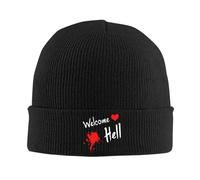 SDFXCDR Bienvenue Hell Accessoires Hiver Bonnet Chaud pour Femmes Hommes Crânes Casquettes tricotées Bonnet Chapeaux Chaleur d’Hiver