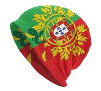 SDFXCDR Blason personnalisé du Portugal Art Bonnet Chapeaux à Tricot Drapeau Portugais Unissex Drapeau Portugais Hiver Chaud Bonnets