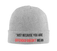 SDFXCDR Chaleur hivernale, ce n’est Pas Parce Que tu ES offensé Que tu as Raison Tricoter Chapeau drôle Casquettes féminines Bonnets d’extérieur