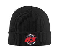SDFXCDR Chaleur hivernale, Pecco Bagnaia 63 Chapeaux tricotés Bonnets Chauds d’Hiver Casquettes Unisex Bonnets en Maille Mode
