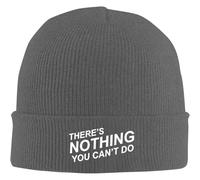 SDFXCDR Chaud en Hiver Il n’y a Rien Que Je ne Peux Pas Faire Bonnet Casquette en Tricot Ample Chapeau d’Hiver Chaud Noir Doux Chapeau d’Hiver Chaud Bonnets en Tricot Extensible Bonnet imprimé