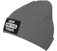 SDFXCDR Chaud en Hiver J’AI EU ma Patience testée Je suis négatif Hommes/Femmes Bonnet Chapeau d’Hiver Chapeaux en Tricot Chauds Stretch Doux