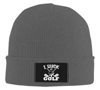 SDFXCDR Chaud en Hiver Je Suce Au Golf Hommes/Femmes Bonnet Chapeau D’Hiver Chapeaux en Tricot Chapeaux Doux Stretch Épais Mode Tricoté Casquette Noir