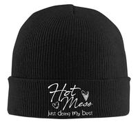 SDFXCDR Chaud en Hiver Juste Faire Mon Meilleur drôle et Mignon Bonnet Chapeau Femmes Tricot Casquette Hommes Chapeau Ample tricoté Porter quotidiennement Camping tricoté