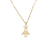 SDFXCDR Collier Homme Classique Classique Luxe Ailes D’Ange De Bon Ordre Exquis Personnalisé Filles Dîner Cadeau