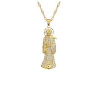 SDFXCDR Collier Homme Classique Micro-incrusté personnalisé Magnifique Mort Faux Collier Exquis Banquet de Mariage clavicule chaîne