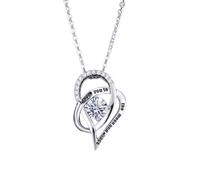 SDFXCDR Collier Homme Classique Personnalisé Double Lettre d’Amour Collier Mode Femmes Fête Cadeau de Fête des Mères