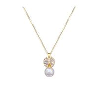 SDFXCDR Collier Homme Classique Personnalisé Magnifique Micro-Set Perle Fleur Collier Fine Mode Filles Cadeau Polyvalent