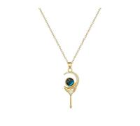SDFXCDR Collier Homme Classique Personnalisé Micro Incrusté Conque Planète Charme Lune Ange Baguette Magique Collier Fine Mode Filles Cotillons