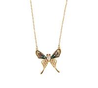 SDFXCDR Collier Homme Collier d’Aile de Papillon coloré Micro-Embelli personnalisé Classique, chaîne de clavicule Polyvalente à la Mode et Charmante