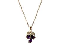 SDFXCDR Collier Homme Collier de Fruits de Raisin Violet Micro incrusté Classique et personnalisé, Cadeau de Fille à la Mode et Charmant