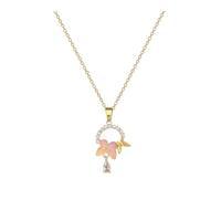 SDFXCDR Collier Homme Collier Papillon Rose Charmant Micro incrusté à la Mode, Frange Classique gouttelette d’Eau, Cadeau personnalisé