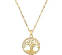 SDFXCDR Collier Homme Exquis, à la Mode et Romantique Collier Arbre de Vie Micro-pavé Blanc, Creux Classique et personnalisé