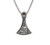 SDFXCDR Collier Homme Nouveau Design Viking Thor’s Axe Pendentif Punk Nordique Celtique Noeuds Collier pour Hommes amulette Bijoux Cadeaux Dropshipping