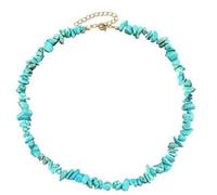 SDFXCDR Colliers Ras de Cou pour Les Femmes, Nouveau Sens de Design Naturel Turquoise irrégulier Collier de Perles Chaîne de clavicule inhabituelle pour Les Filles et Les Femmes en 2025,Cadeau