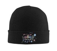 SDFXCDR Coton Chaud d’Hiver, la Rose Once Upon AWRLD Kpop Tricot Manchette Bonnets pour l’Hiver Unisexe Chaud Skullies Bonnets tricotés