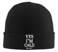 SDFXCDR Coton Chaud d’Hiver, Oui j’AI Froid Moi Cadeaux Bonnets Femmes Casques Chauds d’Hiver Hommes Tricote Casquette Longue Bonnet Houpeau Couverture