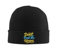 SDFXCDR Don’t Push The Horses Drôle Boxe Tricoté Bonnet Hommes Femmes Chapeaux Automne Hiver Casquettes Acrylique Crochet Chaleur