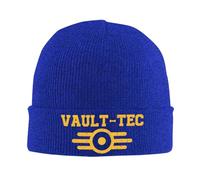SDFXCDR Game VaultTec Casquettes tricotées pour Femmes Hommes Skullies Bonnets Chapeaux Acrylique New Vegas Gamer Falloutt Wasteland Nucléaire Chaud Melon Cap Hiver Chaleur