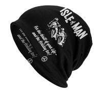 SDFXCDR Hiver Coton Chaud, Personnalisé Isle of Man Skullies Bonnets Capuchons Unisexe Hiver Chaud Tricot Chapeau Cool Adulte Moto TT Races Bonnet Chapeaux Casquette De Ski en Plein Air
