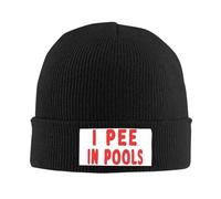 SDFXCDR Je Fais Pipi dans Les piscines Drôle Tricoté Chapeau pour Femmes Hommes Bonnet Chapeaux Unisexe Hiver Crânes Bonnets Acrylique Chaud Melon Cap Chaleur Hiver