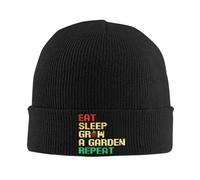 SDFXCDR Winter Warmth,Funny Game Eat Sleep Grow A Garden Repeat Gamer Hat Autumn Winter Skullies Beanies Warm Caps Men Women Acrylic Skullcap