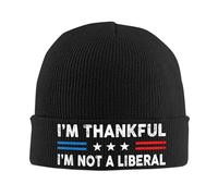SDFXCDR Winter Warmth,I'm Thankful I'm Not a Liberal Knitted Hat Beanie Winter Hats Warm Acrylic Street Turkey Humor Cap for Men Women Gifts