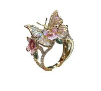 SDGBCXD bague, Accessoires for filles, bague papillon réglable à la mode, ma fille, Fidget(A)