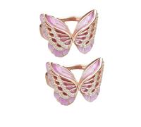SDGBCXD bague, Bague inspirante double papillon, bague en cristal brillant, à ma fille(B,11#)
