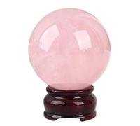 SDGBCXD Boule de Cristal, Sphère en Quartz Rose Naturel, décoration for Chambre à Coucher, sphère Pierre polie, Ornement Spirituel for la Maison et Le Bureau, 9, cm(3.14"(8cm))