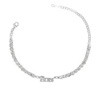 SDGBCXD, Bracelet de cheville en acier inoxydable avec constellation for femme, bijou de plage tendance avec lettres anglaises en strass et zircon,Bracelets de cheville(Gold,Capricorn anklet)